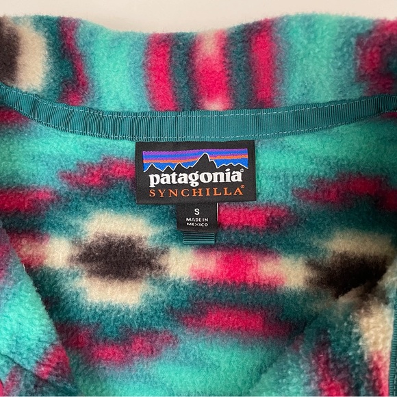 Patagonia Aztec Boho Synchilla Fleece Snap T Pullover Small - Picture 12 of 15
